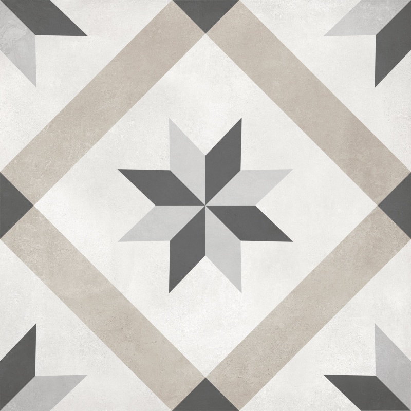Form Sand Compass Porcelain Tile - Matte - 8" X 8"