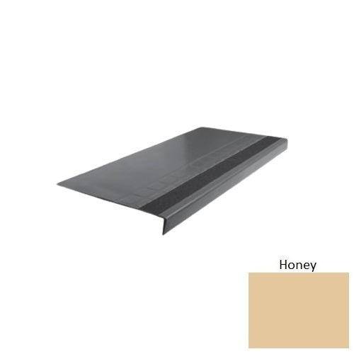 Flextones Honey Type 875 With Flush Carborundum Strip Distinct Designs Rubber - 12 1/4" X 72" Stair Tread - Raised Square Design