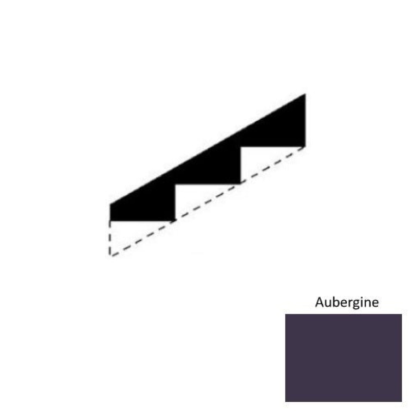 Solid Aubergine Rubber Stringers - Smooth