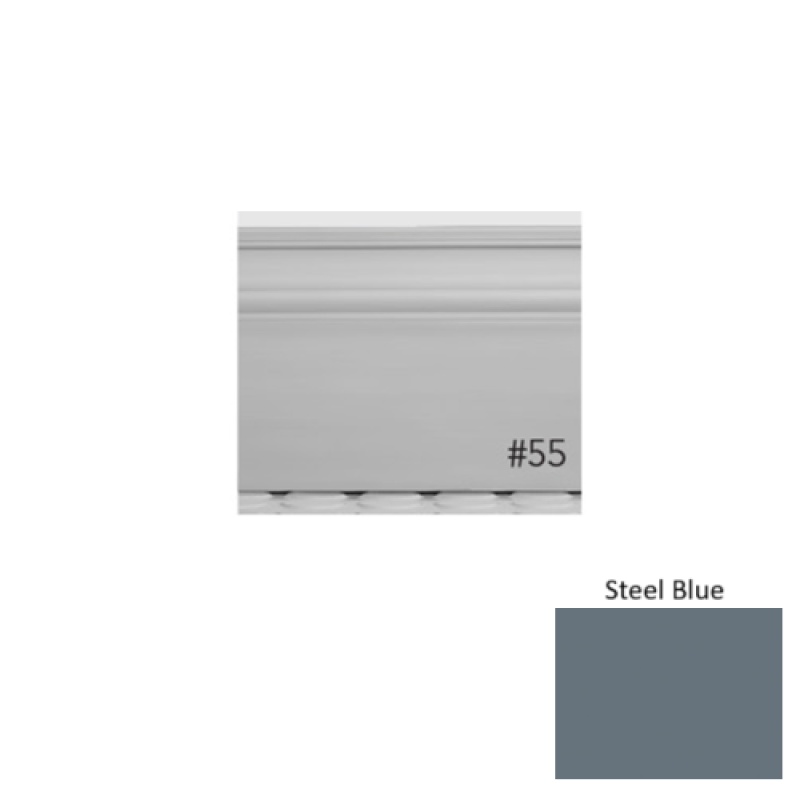 Pinnacle Plus #55 Nobility Steel Blue Rubber Wall Base - 5 1/2" X 8 Ft