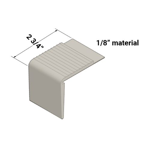 Johnsonite Grey Haze Vinyl Square Stair Nose