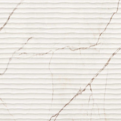 Marble Lincoln White Suite Porcelain Tile - Matte - 12" X 24"