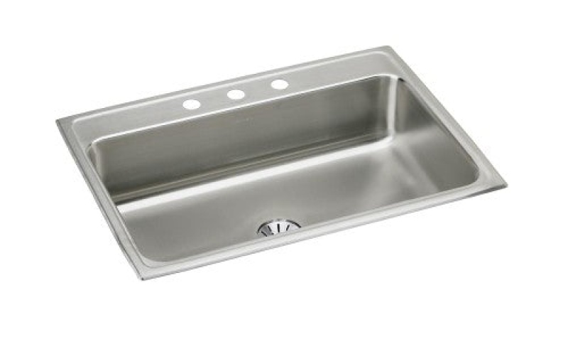 Lustertone Classic Stainless Steel Drop-In Single Bowl Kitchen Sink