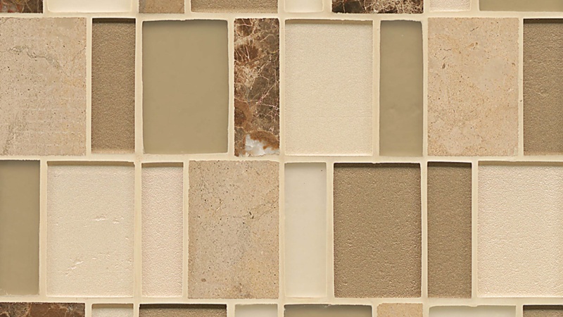 Manhattan Midtown Glass & Stone Mosaic - Brick - Glossy & Matte