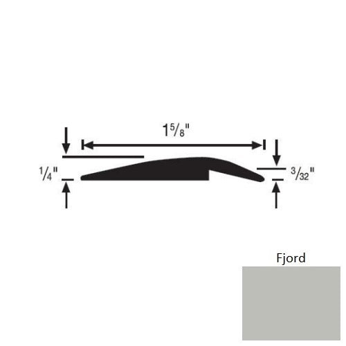 Flextones Fjord Vinyl 156 Underslung Reducer - 1 5/8" X 35 Ft Coils - Thermoplastic