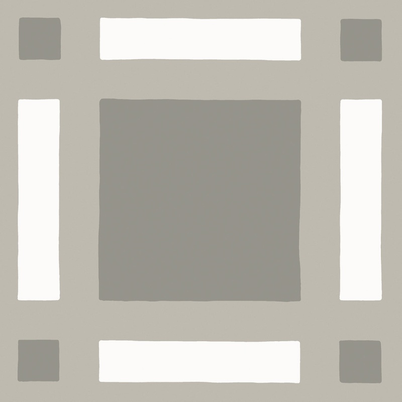 Studio Tartan Grey & White Porcelain Tile - Matte - 8" X 8"
