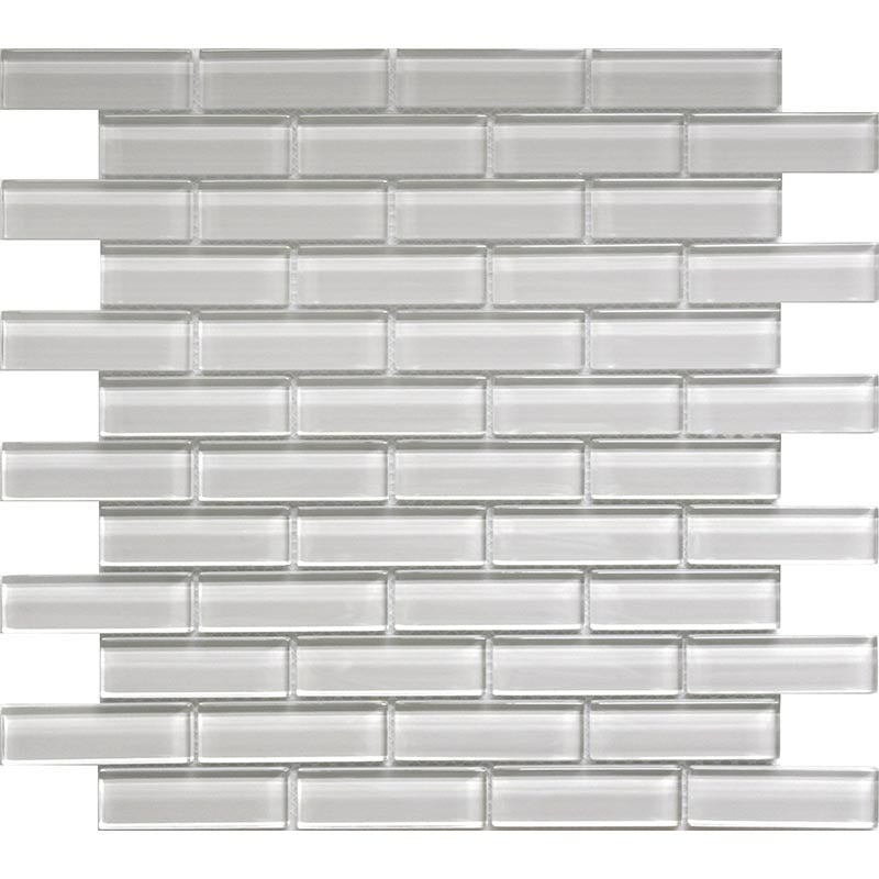 Color Palette Sugar Cookie Glass Mosaic - 1" X 3" Brick - Glossy