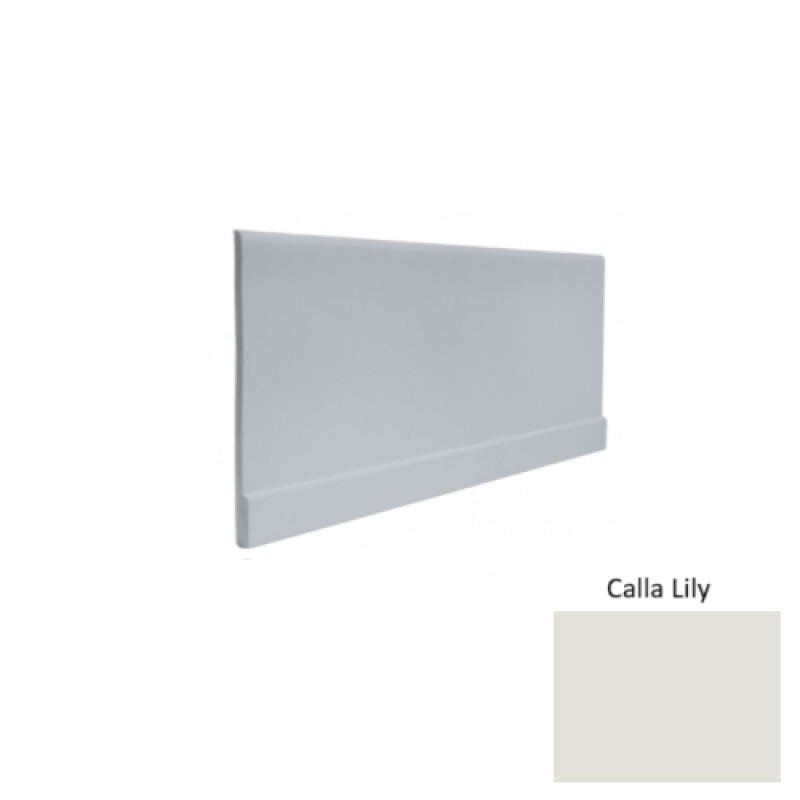 Contours #00 Simplicity Calla Lily Rubber Profiled Wall Base - Satin - 4" X 8 Ft