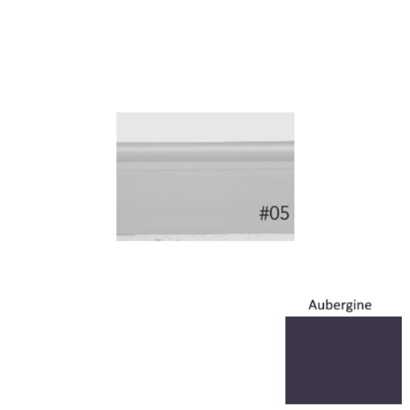 Pinnacle Plus #05 Contrive Aubergine Rubber Coil Wall Base - 2 1/2" X 60 Ft