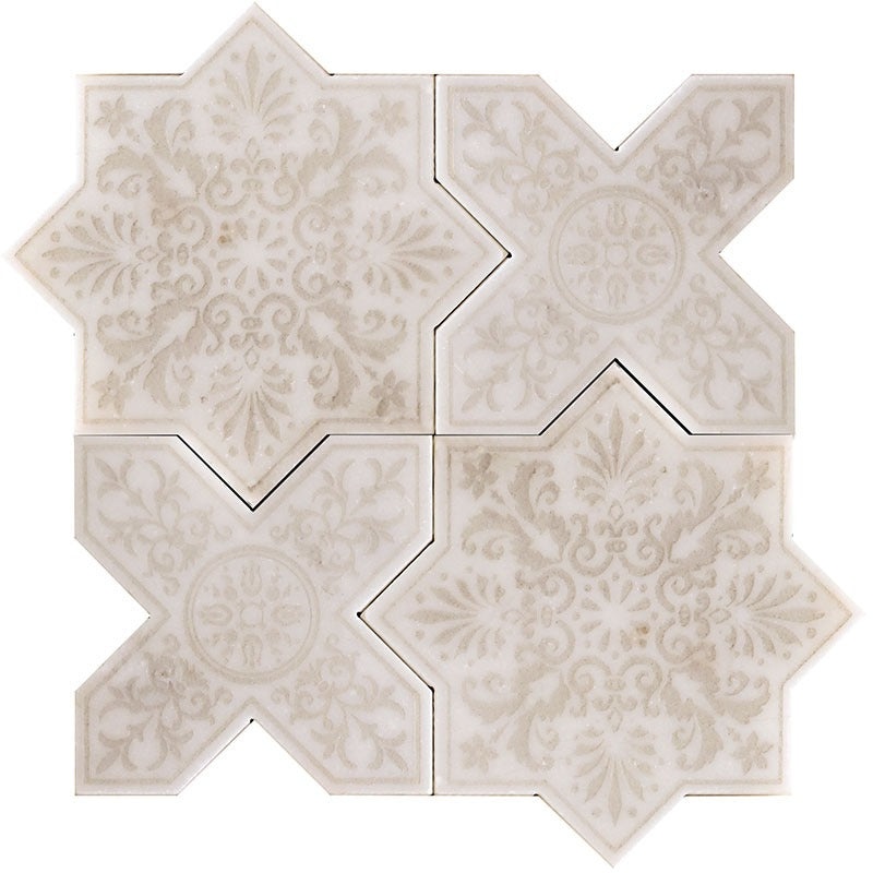 Skalini Line Pantheon Antico Natural Stone Mosaic - 5" X 5" - Textured