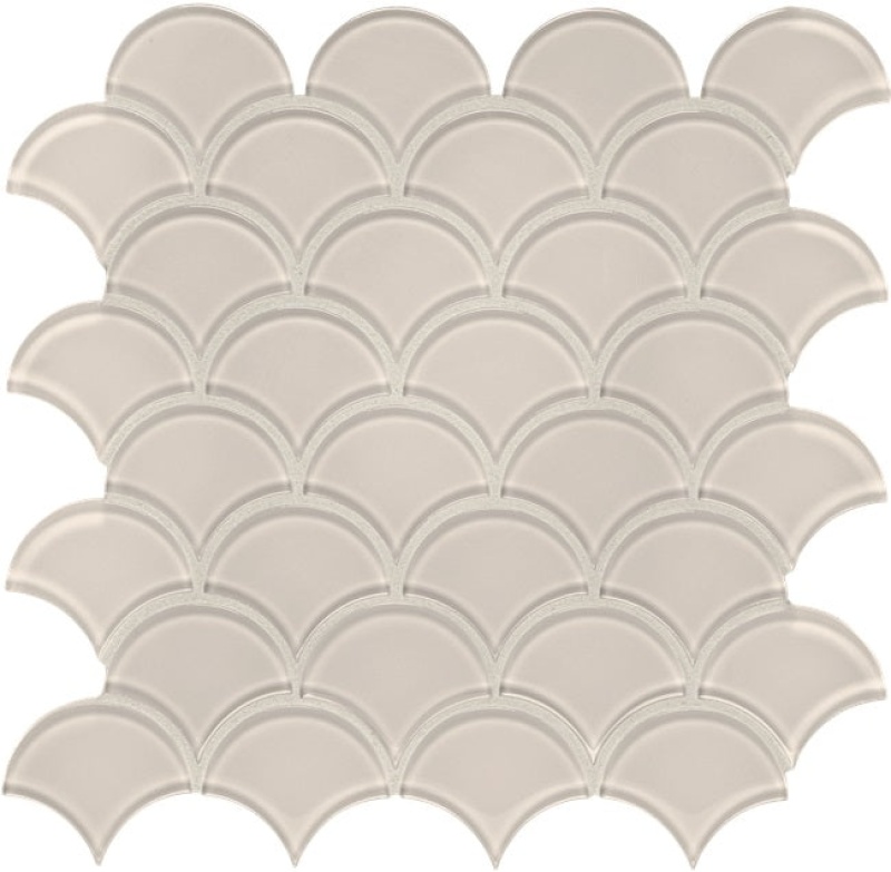 Aquatica Element Mist Glass Mosaic - Scallop - Glossy