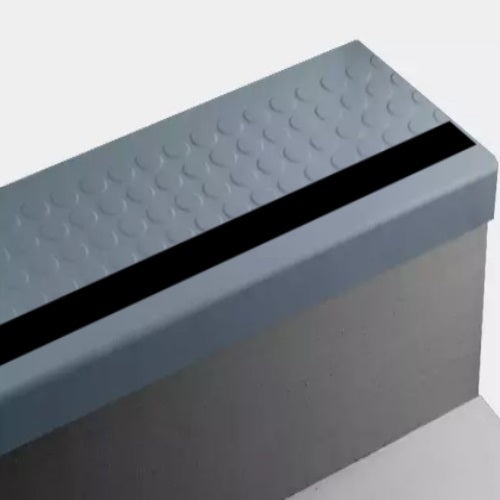 Blue Jeans Raised Round Rubber Stair Tread Trim