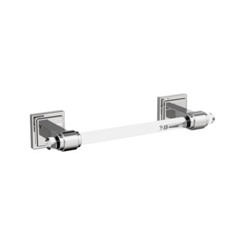 Glacio Zinc & Acrylic Single Wall Mounted Towel Bar
