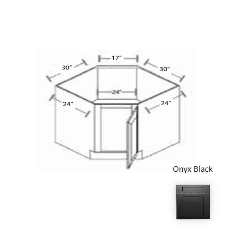 Framed Shaker Signature Onyx Black Base Cabinet