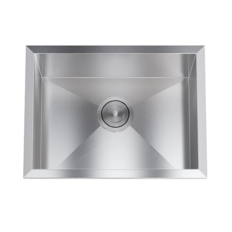 6002 2015 Stainless Steel Undermount Single Bowl Kitchen Sink - 20" X 15" X 10" With Grid & Strainer - Satin