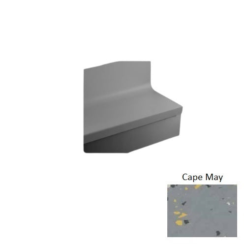 Johnsonite Cape May Hammered Rubber Stair Tread with Riser