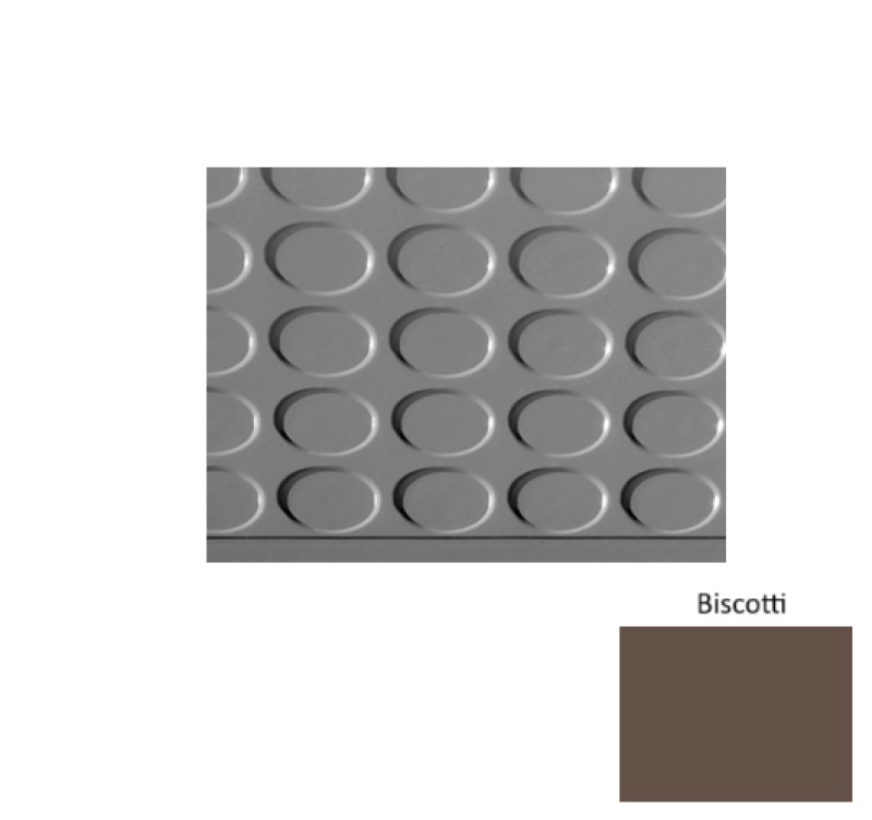 Solid 97 Biscotti Vantage Raised Circular 15 Inch Depth Rubber (Sq) Stair Tread - Textured