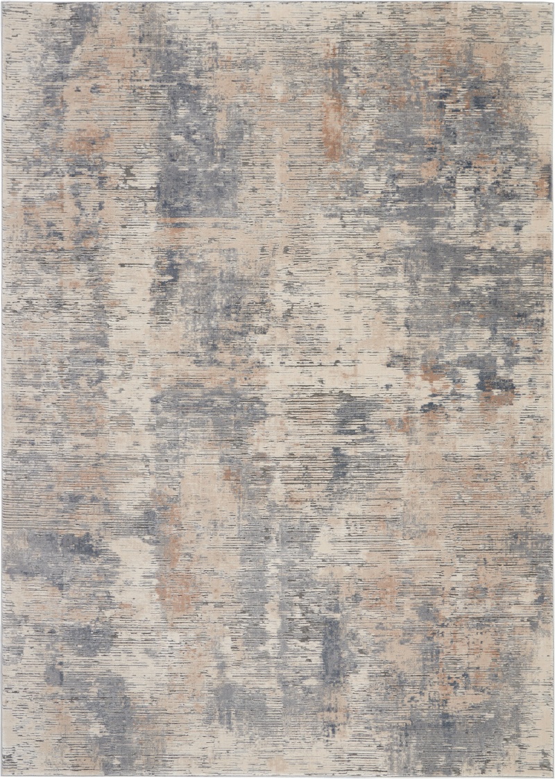 Rustic Textures Beige / Grey Modern Area Rug
