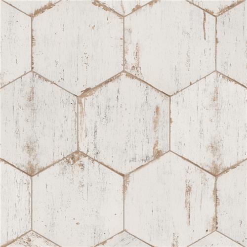 Retro Hex Blanc Glossy Porcelain Hexagon Tile