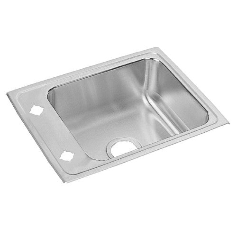 Drkr22171 Lustertone Classic Stainless Steel Drop In Single Bowl Kitchen Sink - 22" X 17" X 7 5/8" With 1 Hole - Stainless Steel
