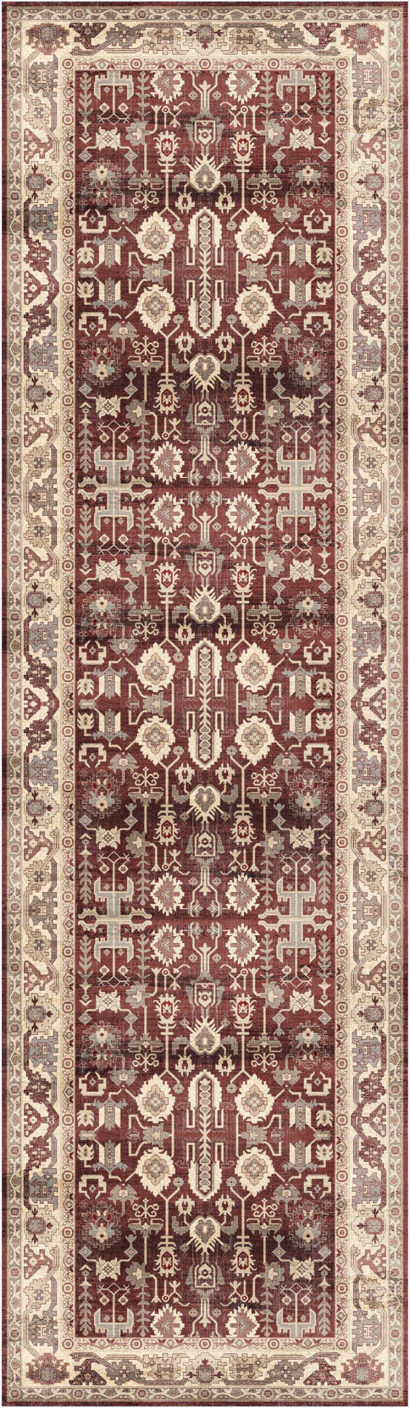 Vintage Home Vnh02 Red Bohemian Area Rug Runner