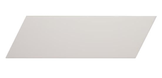 Lloyd White Left Chevron Ceramic Tile - Matte - 2" X 8"