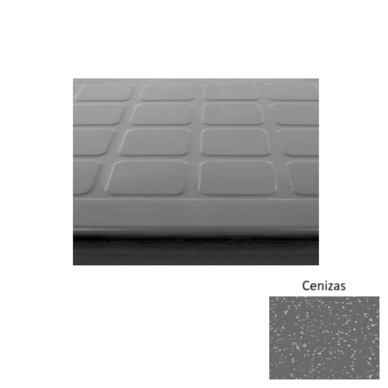 Fiesta 94 Cenizas Raised Square Rubber (Sq) Stair Tread - Textured