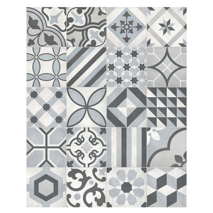 Form Tide Deco Blend Porcelain Tile - Matte - 8" x 8"