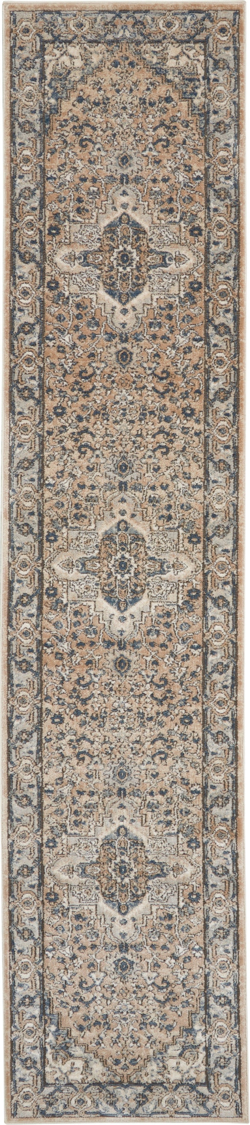 Quarry Qua05 Beige / Grey Polypropylene Farmhouse Area Rug