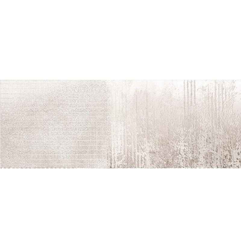Aurora White Deco B Ceramic Tile - Matte - 12" X 40"