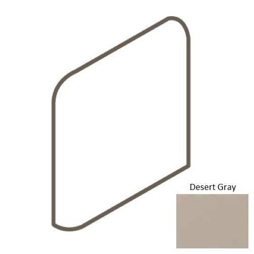 Keystones Unglazed Mosaic Desert Gray Porcelain Bullnose Outcorner Trim