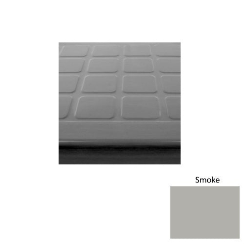 Solid 94 Smoke Rubber (Sq) With Galley Red Abrasive Strip Stair Tread With Dupont Kevlar - Textured