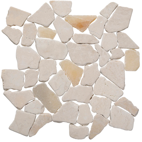 Random Beige Marble Marble Mosaic - Random - Tumbled