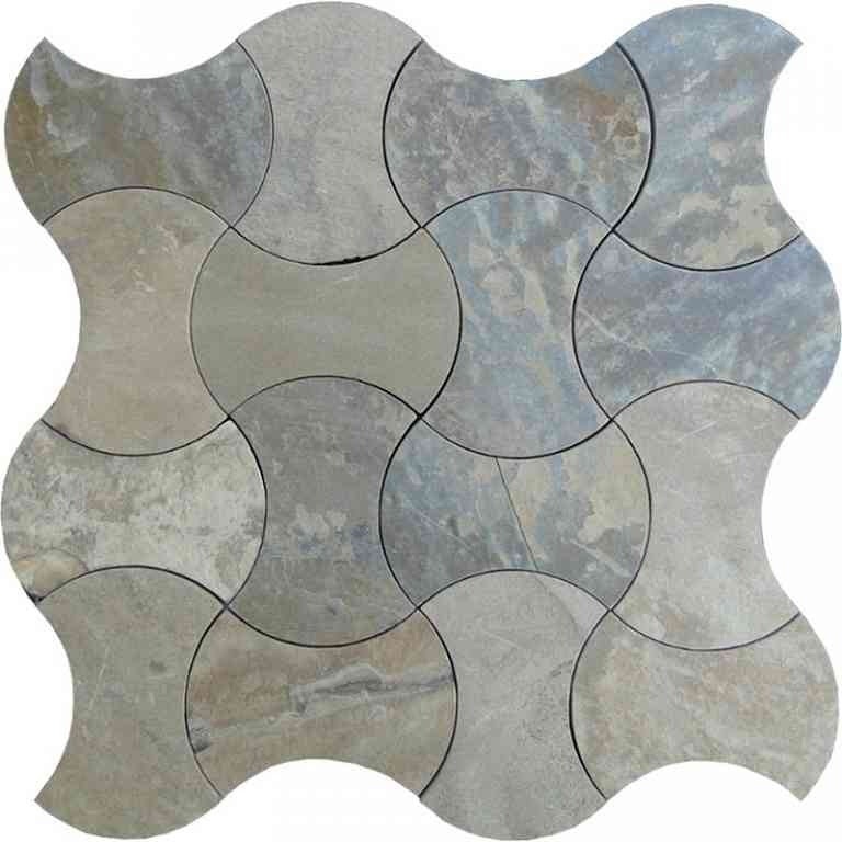 Skalini Line Waterjet Multicolor Slate Mosaic - Picasso 2 - Honed