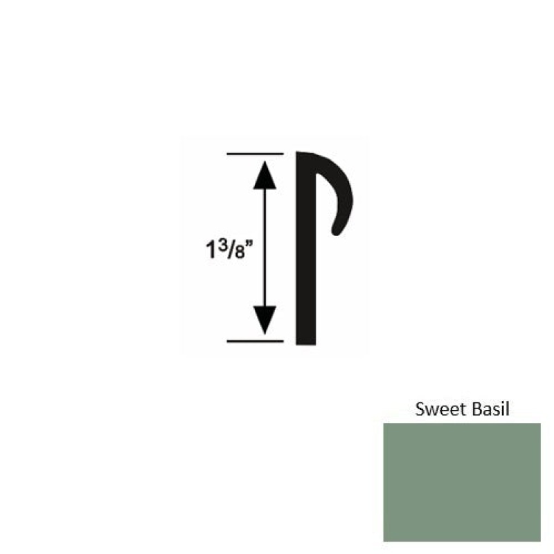 Solid 28 Sweet Basil Rubber Carpet Cove Cap Round - 3/16" X 9 Ft (108")