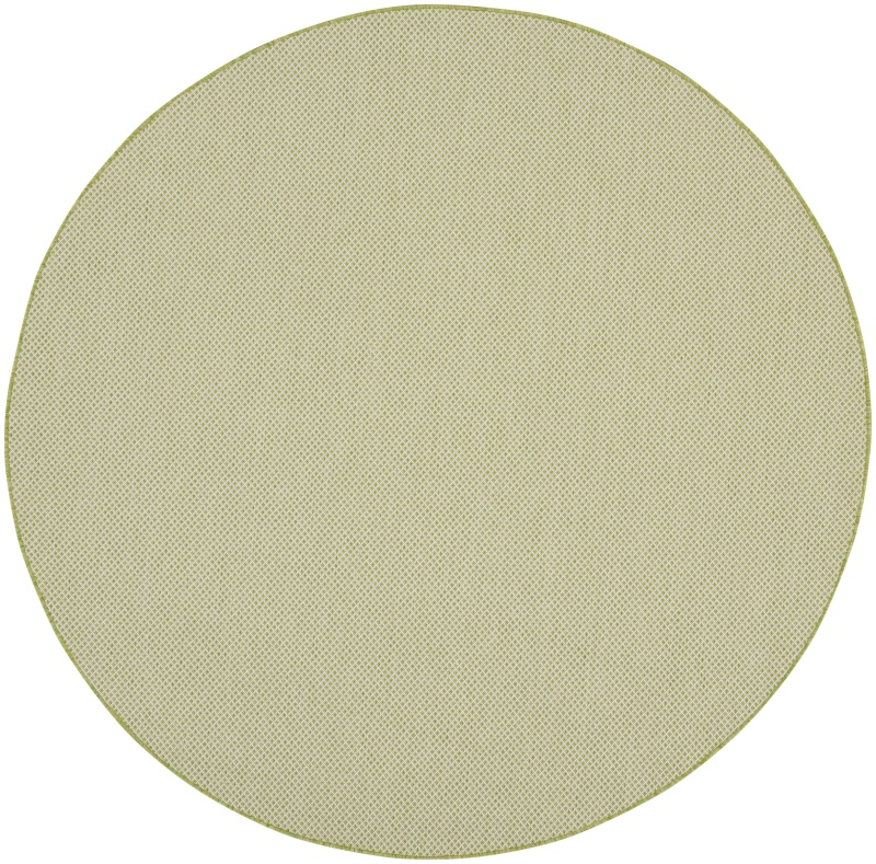 Courtyard Cou01 Ivory Green Polypropylene Modern Area Rug