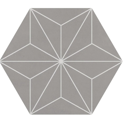 Scrapbook Memory Grey Asanoha Porcelain Tile