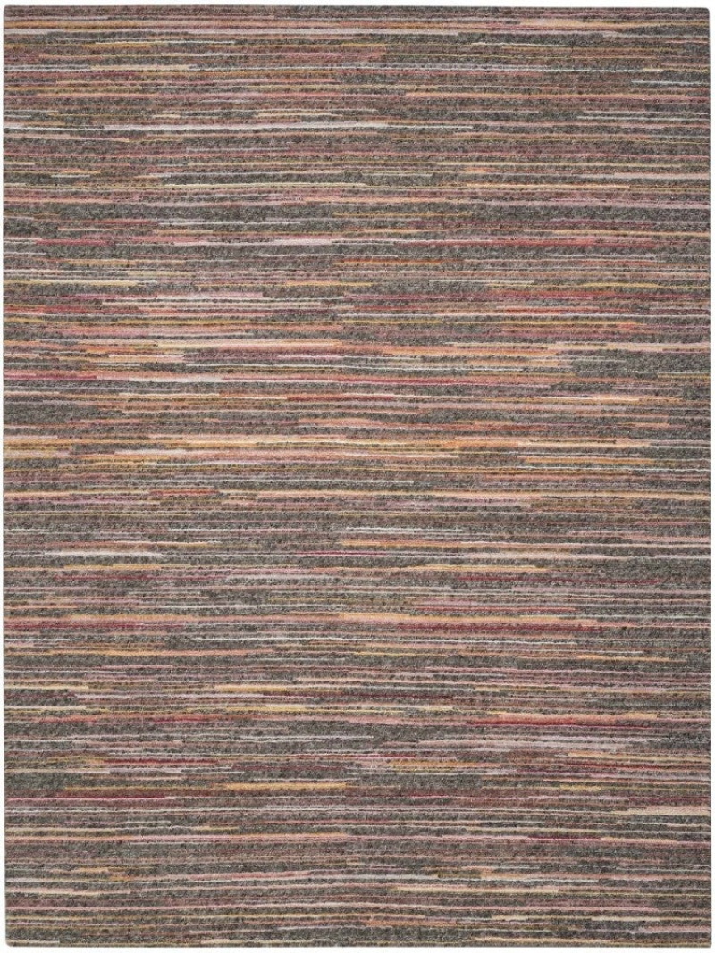 Plateau Grey Flame Wool Blend Contemporary Area Rug