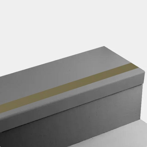 Johnsonite Dark Brown Hammered Rubber Stair Tread, 14 1/4" x 48", Without Riser (Sq), with 49 Beige Insert - Textured