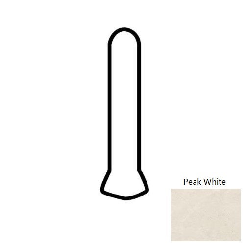 Modern Formation Peak White Porcelain Floor & Wall Trim - 1" X 6" Cove Base Corner - Matte