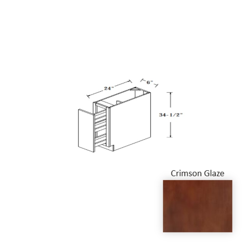 Crimson Glaze Wood Kitchen Spice Rack Base