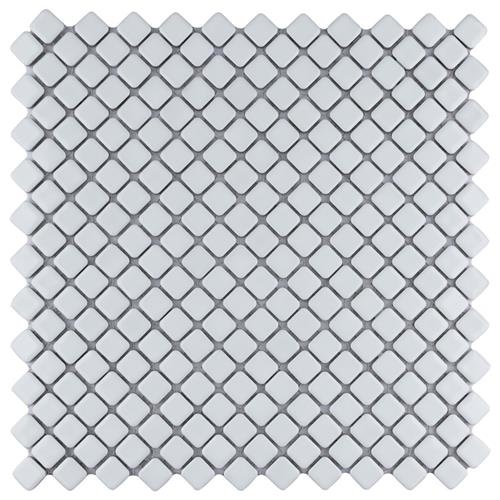 Hudson Diamond White Porcelain Mosaic - Diamond - Glossy