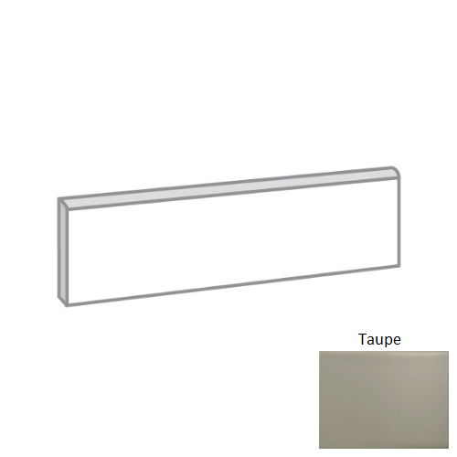 Catch Taupe Ceramic Wall Trim - 3" X 12" Bullnose