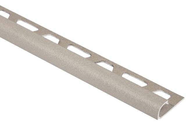 Rondec Bullnose Tile Edging Trim - Cream Textured Color Coated Aluminum