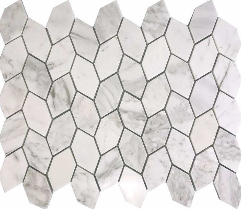 Stone Vine White Natural Stone Mosaic – Linear Leaf, Honed