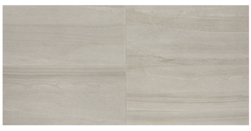 Avery Grey Porcelain Tile - Matte - 12" x 24"