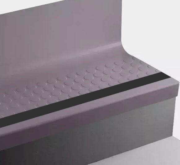 Johnsonite Shoreline Purple 19" x 84" Angle-Fit Stair Tread