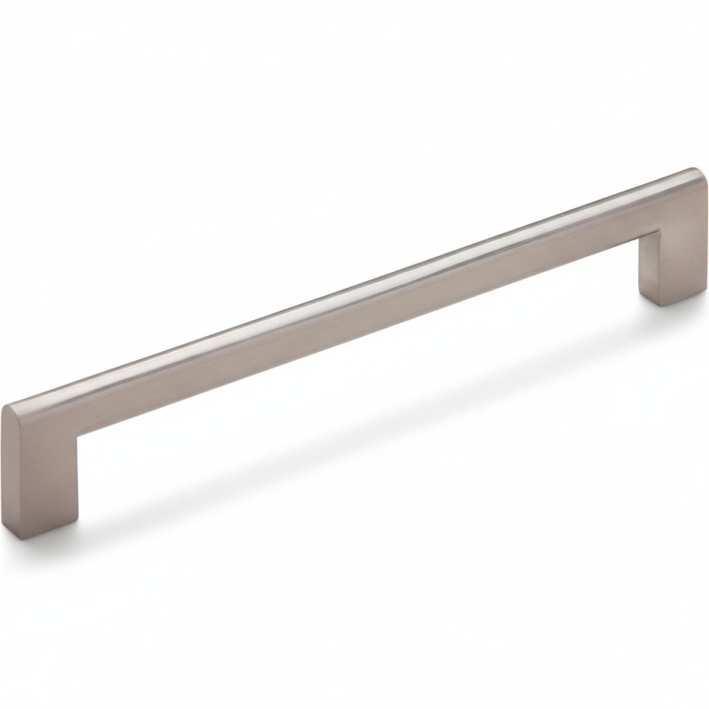 Silverline A2160 Metal Handle Cabinet Pull - Brushed Satin Nickel - 7 9/16" (192 Mm) Center To Center