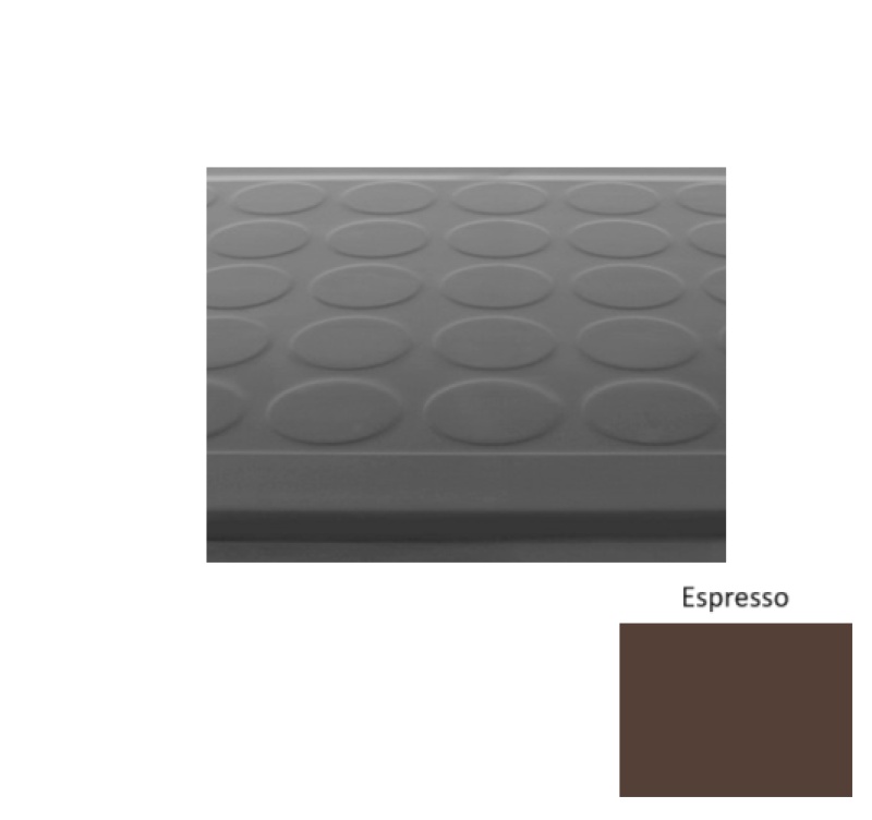 Solid 92 Espresso Low Profile Raised Circular Rubber (Sq) Stair Tread - Textured