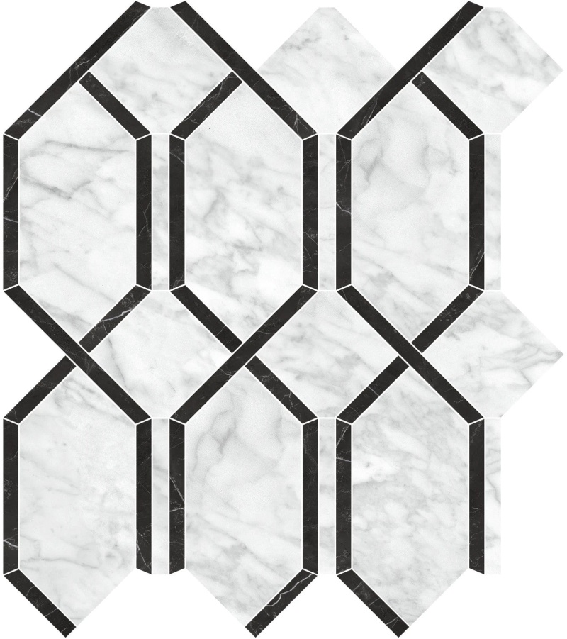 La Marca Carrara Gioia Porcelain Mosaic - Modella - Polished